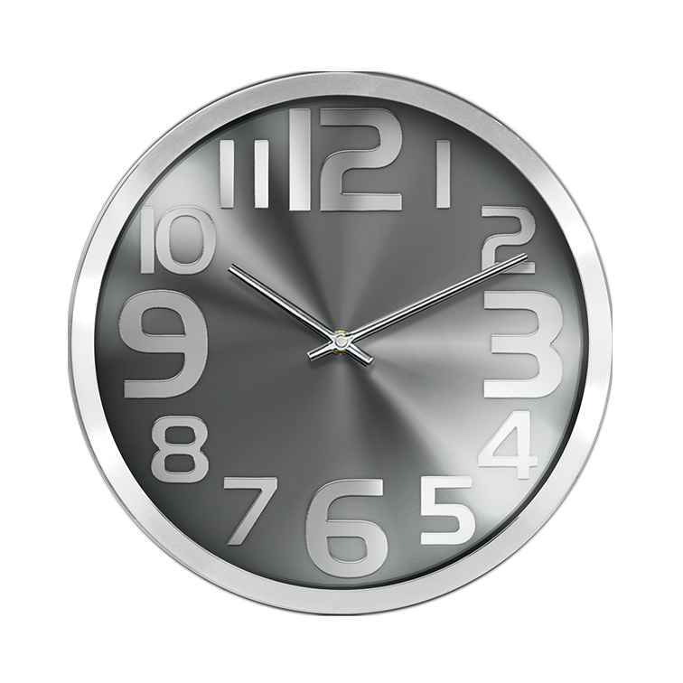 Modern design metal aluminum clock decorative wall clock