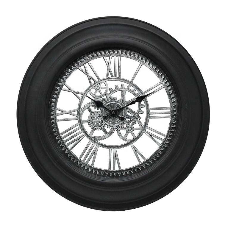 20 inch Broad-Brimmed Home Wall Clock Plastic Antique Style Clocks
