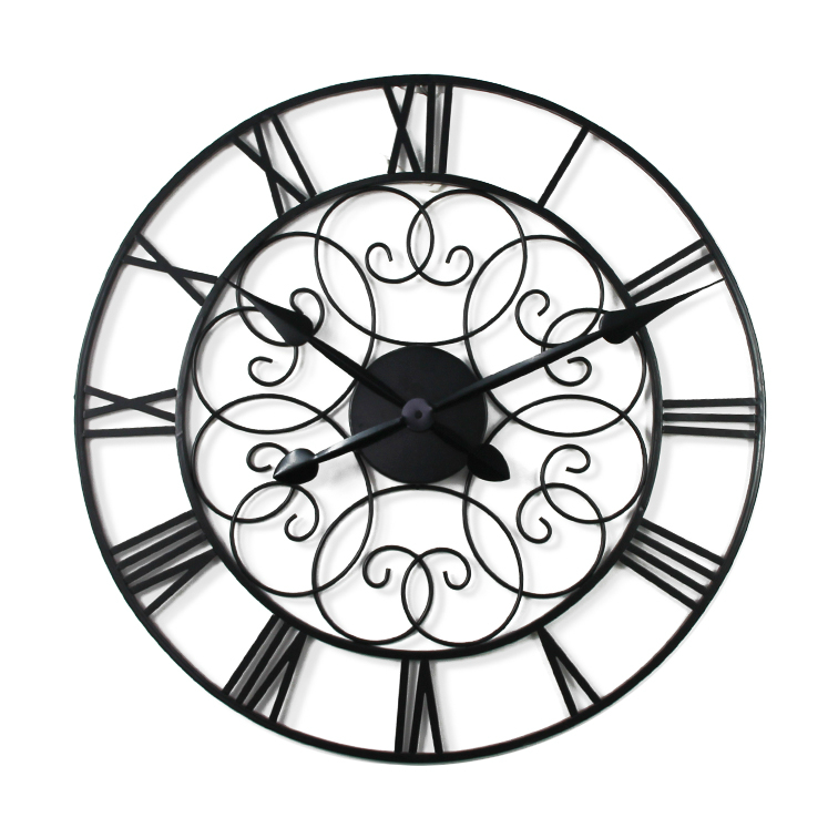 60CM 24 inch Big size Clock Antique Metal Clock Outdoor Wall Clock