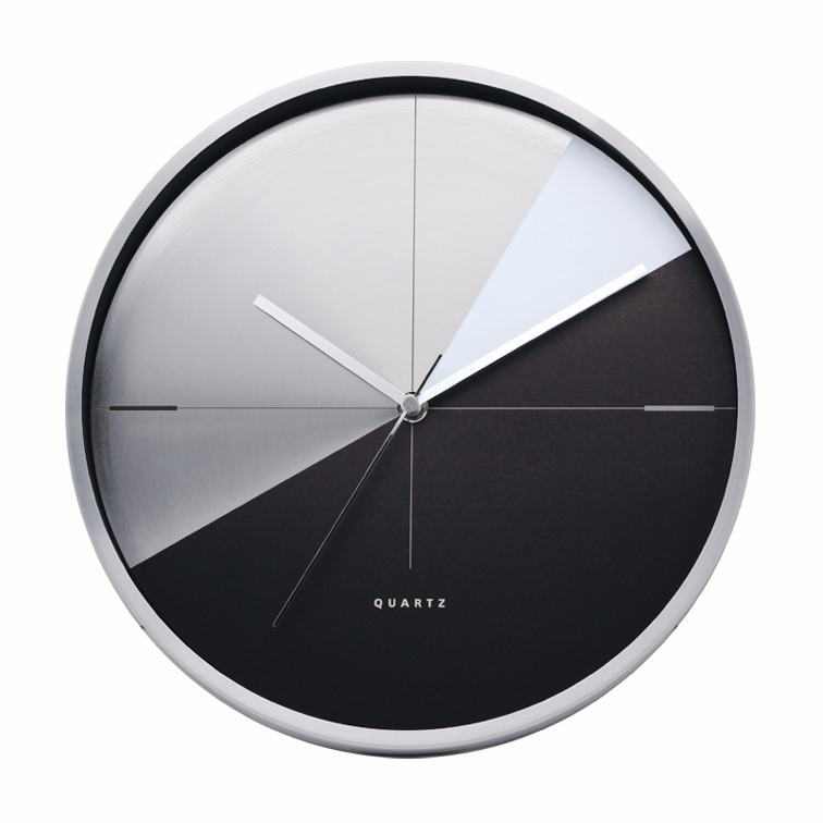 12inch Black Silver Color Metal Fashion Wall Clock