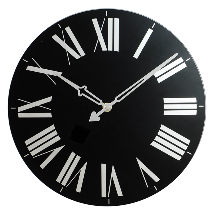 DEHENG Glass Quartz Wall Clock Mirror Clock