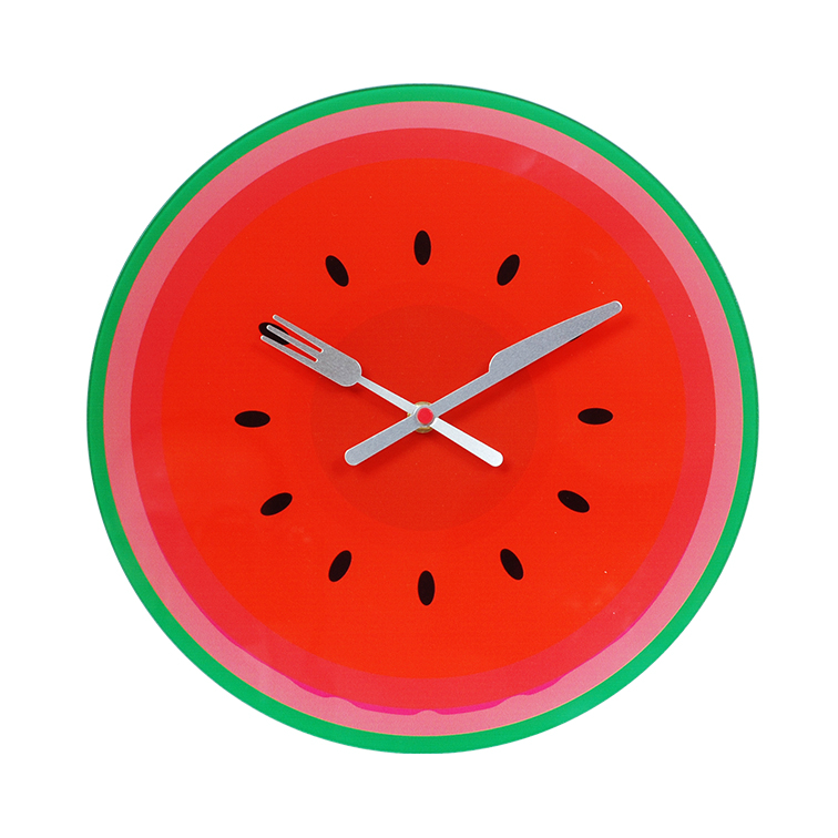creative fruits and vegetables kitchen wall clock