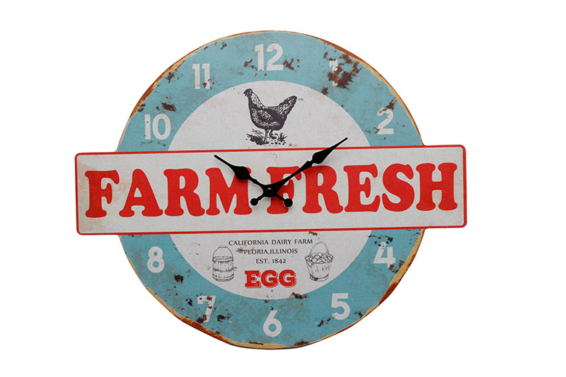 MDF creative farm design series wooden wall clock