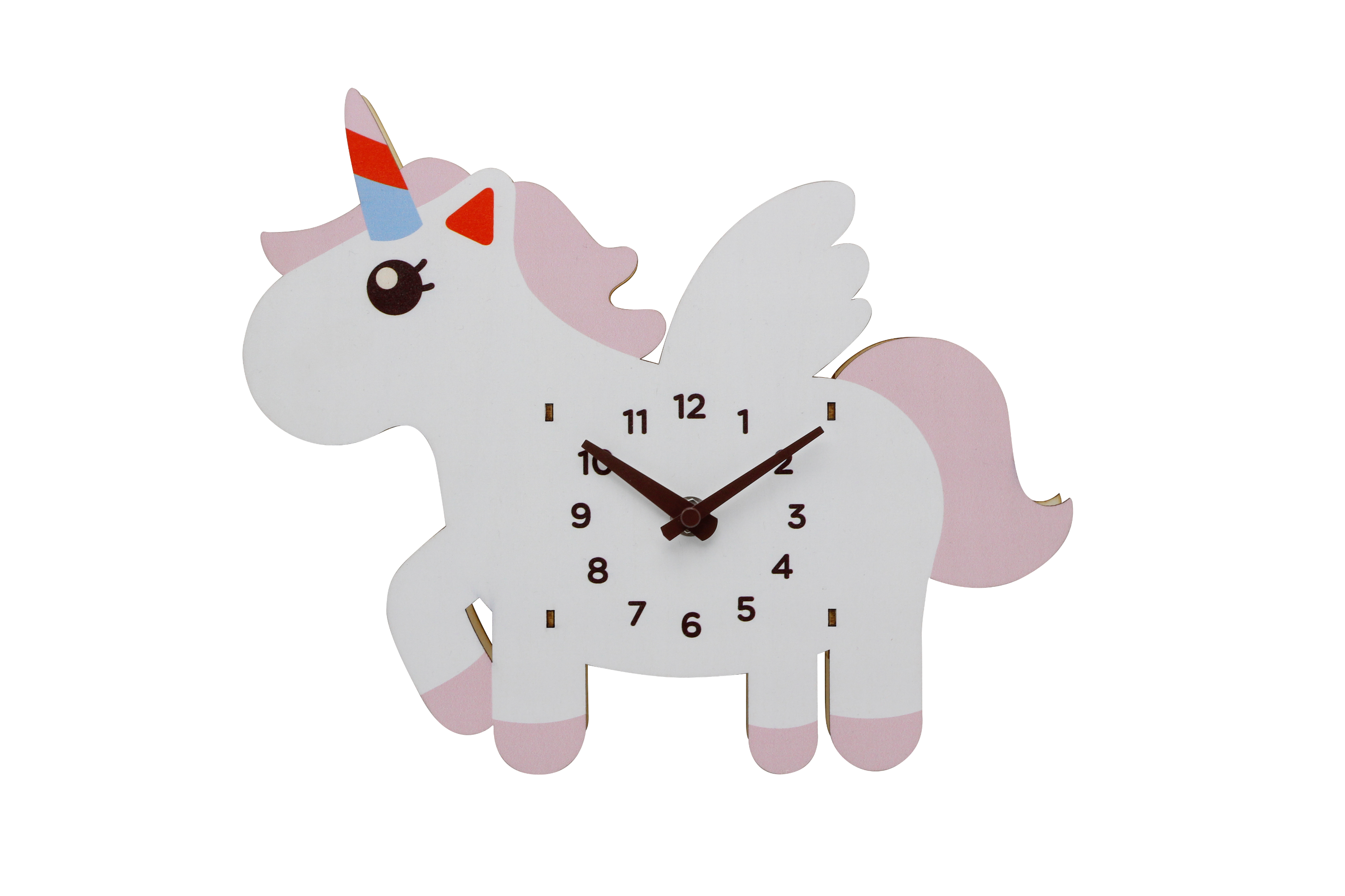 Nordic style unicorn design of kids MDF wall clock
