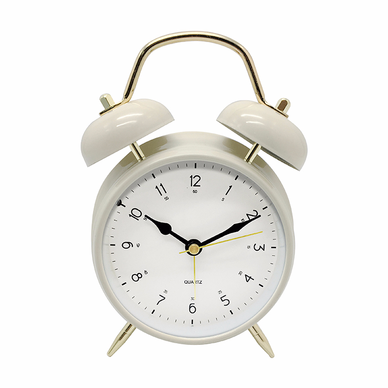 INS Style Solid Color Smart Metal Twin Bell Alarm Clock