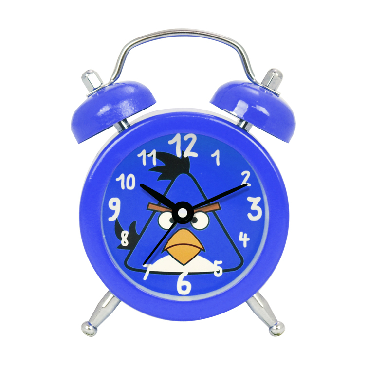 Dark Blue Modern Creative Design Bedside Metal Alarm Clock