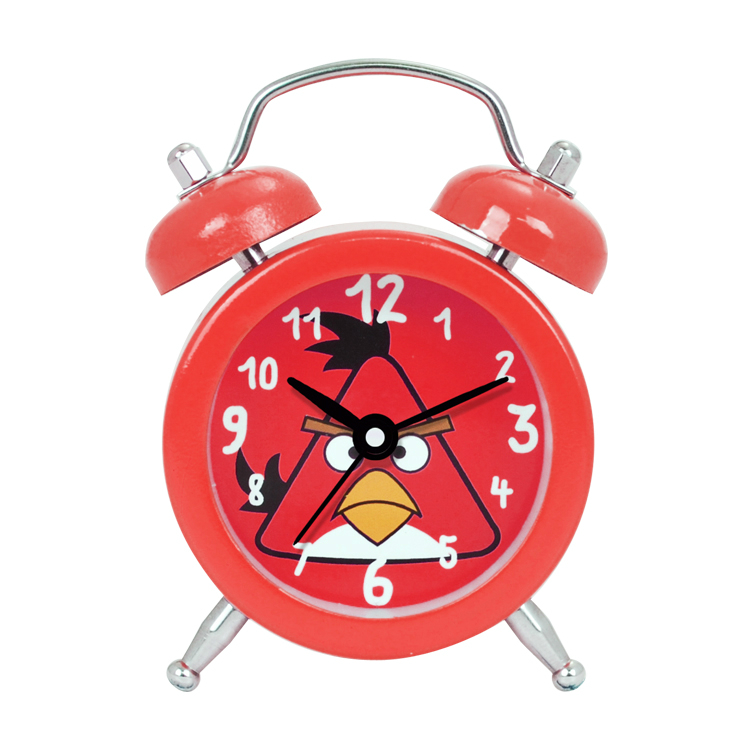 2 inch Chinese Red Creative Quartz Alarm Clock for Children
